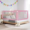 vidaXL Barandilla de seguridad cama de ni&ntilde;o rosa tela 180x25 cm