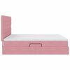 vidaXL Cama con almacenamiento Rosa 180 x 200 cm Terciopelo