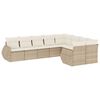 vidaXL Set de sof&aacute;s de jard&iacute;n 9 pzas con cojines rat&aacute;n sint&eacute;tico beige