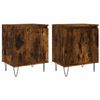 vidaXL Mesitas de noche 2 uds madera ingenier&iacute;a roble humo 40x30x50 cm