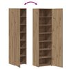 vidaXL Aparador alto 2 pcs Roble artesanal 50 x 42,5 x 185 cm