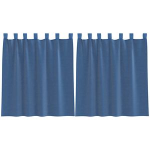 vidaXL Cortinas de gasa con trabillas 2 uds azul real 140x140 cm
