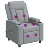 vidaXL Sill&oacute;n de masaje reclinable Gris Claro 75 x 95 x 100 cm Tela