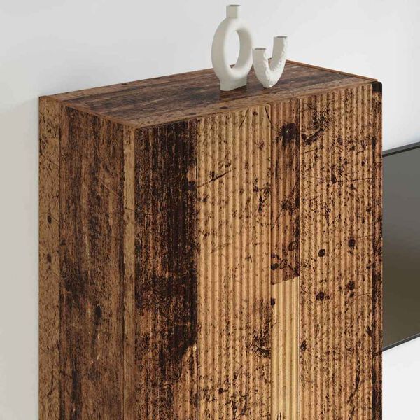 vidaXL Mueble de TV Montado en la Pared Madera envejecida