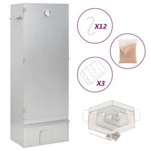 vidaXL Horno ahumador de BBQ con generador humo fr&iacute;o acero galvanizado