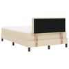 vidaXL Cama tipo Box Spring con colch&oacute;n Crema 120 x 190 cm tela