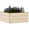 vidaXL Jardinera Marfil 100 x 100 x 45 cm Acero