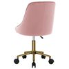 vidaXL Silla de comedor giratoria de terciopelo rosa