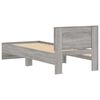 vidaXL Cama con cabecero madera de ingenier&iacute;a gris Sonoma 75x190 cm