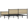 vidaXL Estructura de cama sin colchón metal roble Sonoma 180x200 cm