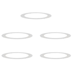 vidaXL adecuado para Anillos de &Aacute;rbol Plano 5 uds. Plateado &Oslash;90/120 cm