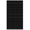 vidaXL Cabinet para CDs con estante Roble Negro 101 x 23 x 177,5 cm