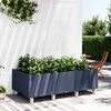 vidaXL Jardinera con ruedas PP azul gris 150x80x54 cm