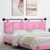 vidaXL Cabecera Colgante Montaje en la pared Rosa 170 x 55 x 5 cm tela