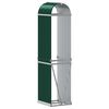 vidaXL Le&ntilde;ero de acero galvanizado verde 40x45x170 cm