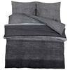 vidaXL Juego de funda n&oacute;rdica gris oscuro y negro 260x240 cm algod&oacute;n