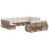 vidaXL Conjunto de sof&aacute;s de jard&iacute;n 13 uds. Beige y blanco crema