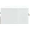 vidaXL Mesita de noche de pared blanco brillo 35x35x20 cm