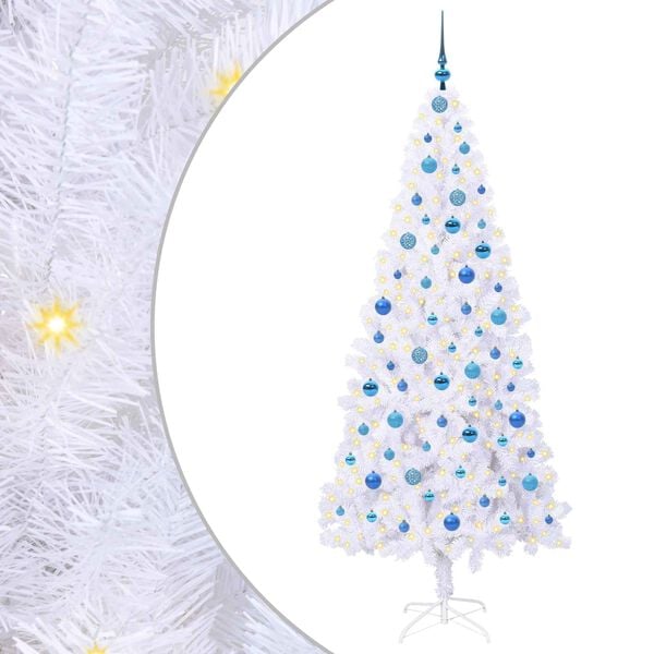 vidaXL Árbol de Navidad artificial con 300 LED 210 cm PVC y Acero