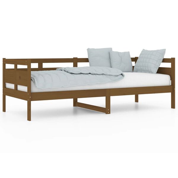 vidaXL Sof&aacute; cama madera maciza de pino marr&oacute;n miel 80x200 cm