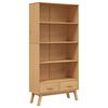 vidaXL Estanter&iacute;a de 4 niveles OLDEN madera maciza de pino marr&oacute;n