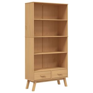 vidaXL Estanter&iacute;a de 4 niveles OLDEN madera maciza de pino marr&oacute;n