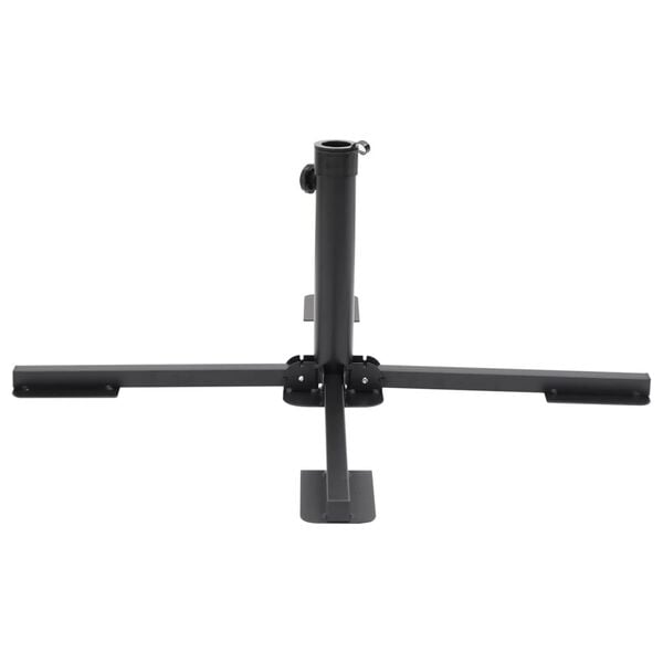 vidaXL Base de sombrilla para m&aacute;stil de &Oslash;38/48 mm acero negro brillo