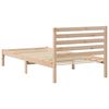 vidaXL Estructura de cama Marrón 75 x 190 cm Madera de pino macizo