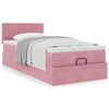 vidaXL Estructura cama otomana colch&oacute;n terciopelo rosa 80x200cm