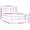 vidaXL Estructura de cama otomana colch&oacute;n tela azul pardo 140x200cm