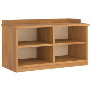 vidaXL Banco de recibidor SANDNES madera maciza de pino 87x40x50 cm
