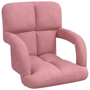 vidaXL Sill&oacute;n ajustable Rosa Terciopelo