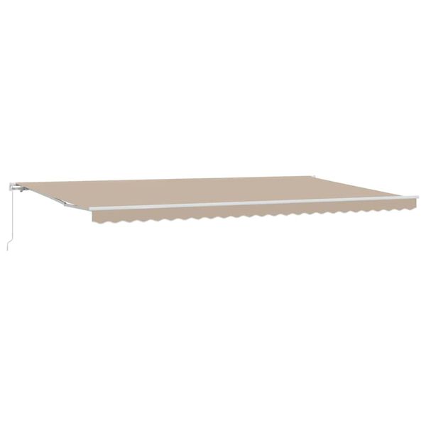 vidaXL Toldo Retr&aacute;ctil Manual Beige 600 x 350 cm Poli&eacute;ster y metal