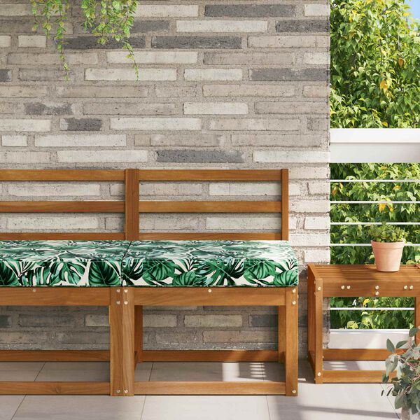 vidaXL Coj&iacute;n para sof&aacute; de exterior Patr&oacute;n de hoja 60 x 60 x 8 cm