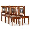 vidaXL Sillas de comedor 6 unidades madera maciza cl&aacute;sica