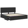 vidaXL Estructura de cama Negro 200 x 200 cm Madera Ingenieril