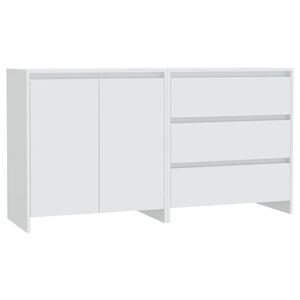 vidaXL Aparador de 2 piezas madera manufacturada blanca