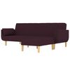 vidaXL Sof&aacute; cama 2 plazas con reposapi&eacute;s y dos cojines tela morado