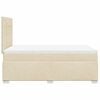 vidaXL Cama box spring con colch&oacute;n tela color crema 120x200 cm
