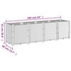 vidaXL Jardinera PP gris claro 160x40x53 cm