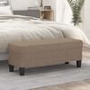 vidaXL Banco de tela gris taupe 100x35x41 cm