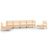vidaXL Juego de muebles de jard&iacute;n 6 piezas madera maciza de pino