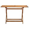 vidaXL Mesa plegable de jardín madera maciza de acacia 120x70x75 cm
