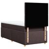 vidaXL Cama box spring con colch&oacute;n tela marr&oacute;n oscuro 80x200 cm