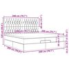 vidaXL Estructura de cama otomana con colchones tela topo 200x200cm