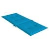 vidaXL Coj&iacute;n silla de jard&iacute;n respaldo alto 4 uds tela azul 120x50x3 cm