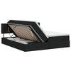 vidaXL Cama con almacenamiento 2 uds. Negro Cuero sint&eacute;tico