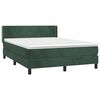vidaXL Cama box spring con colch&oacute;n terciopelo verde oscuro 140x190 cm