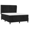 vidaXL Cama box spring con colch&oacute;n terciopelo negro 140x200 cm