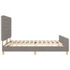 vidaXL Estructura de cama con cabecera Taup&eacute; 180 x 200 cm tela